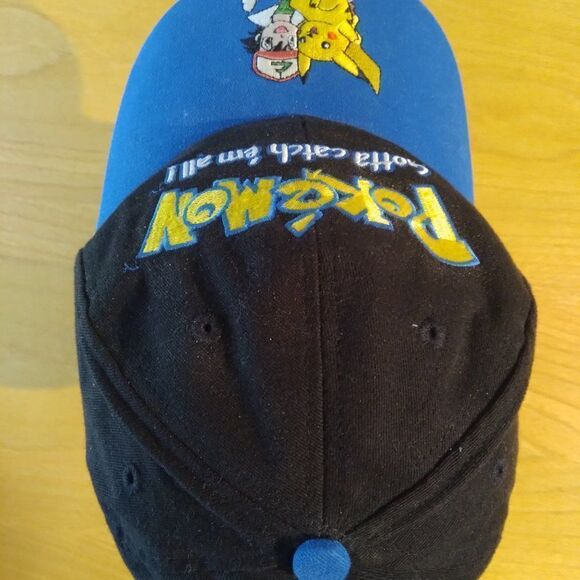 Vintage Nintendo Pokemon Catch 'Em All Strap Back Hat Youth - Picture 5 of 9